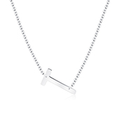 Letter T Silver Necklace SPE-5534